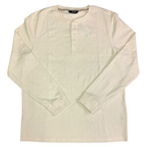 Member's Mark Men's Waffle Knit Soft Thermal Henley - Delicate Ivory